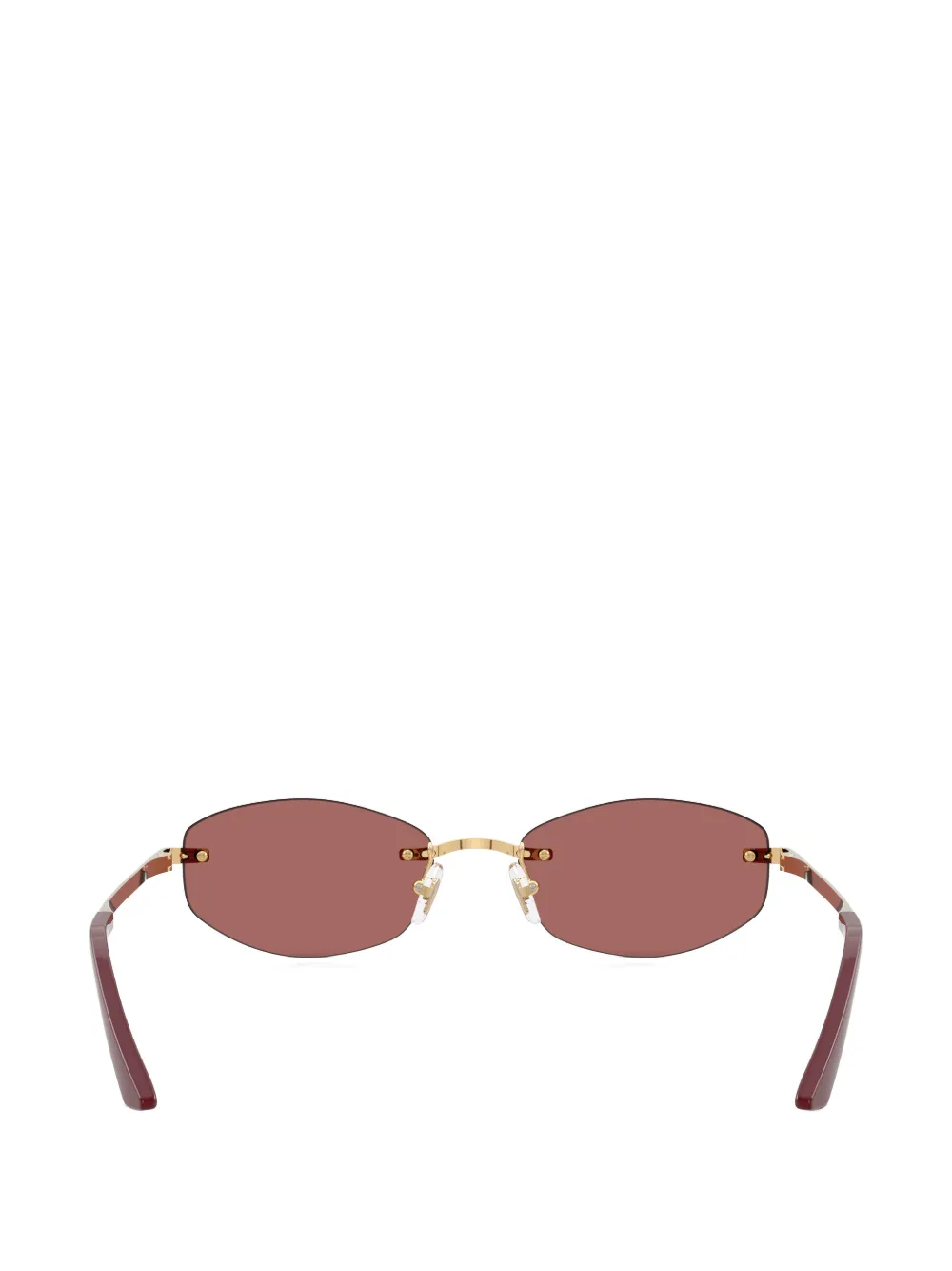 Versace Eyewear rimless geometric-frame sunglasses Goud