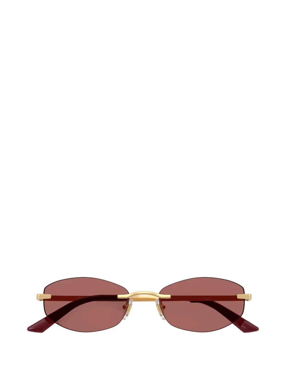 Versace Eyewear rimless geometric-frame sunglasses Goud