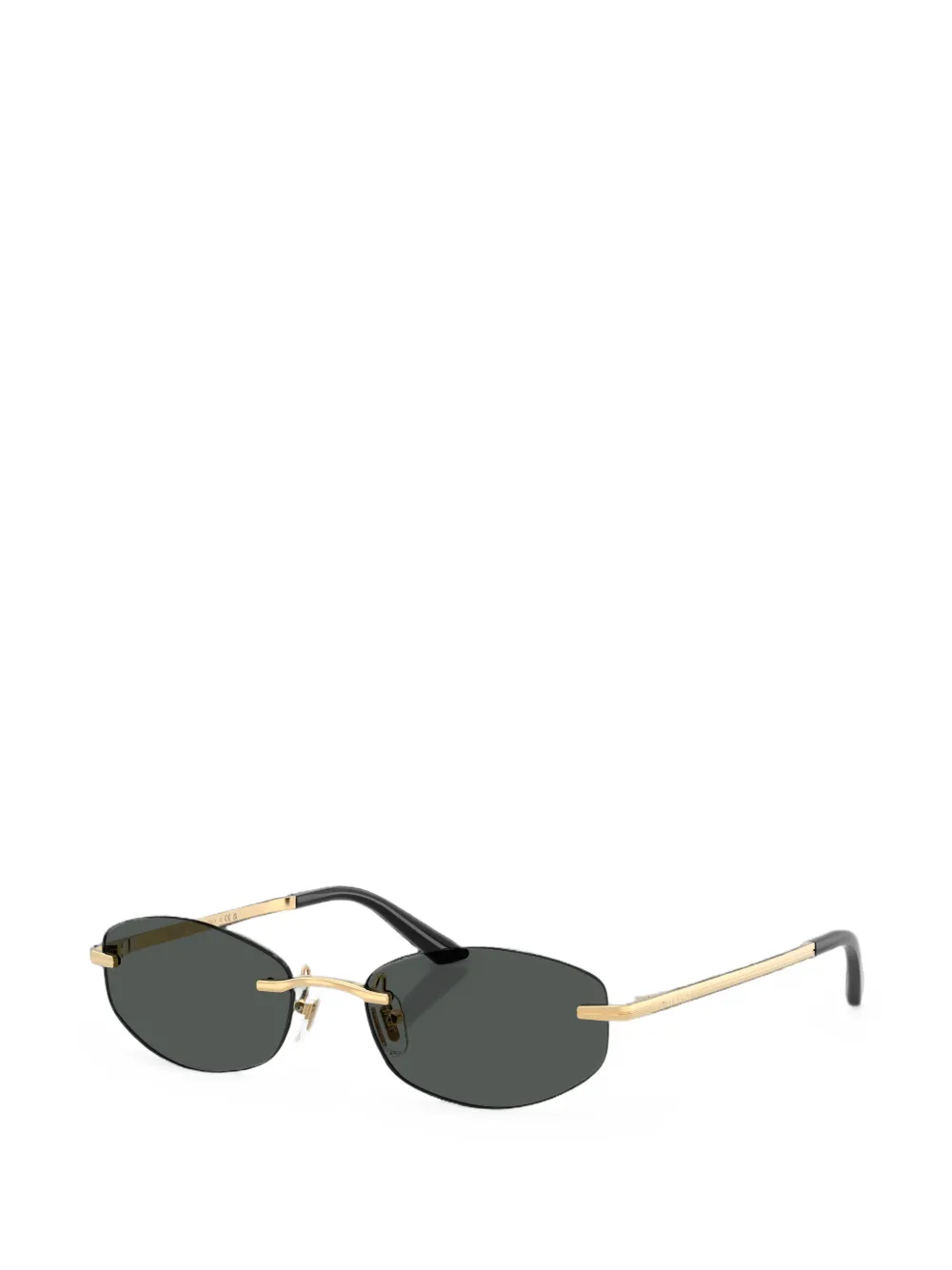 Versace Eyewear Zonnebril met ovalen montuur Goud