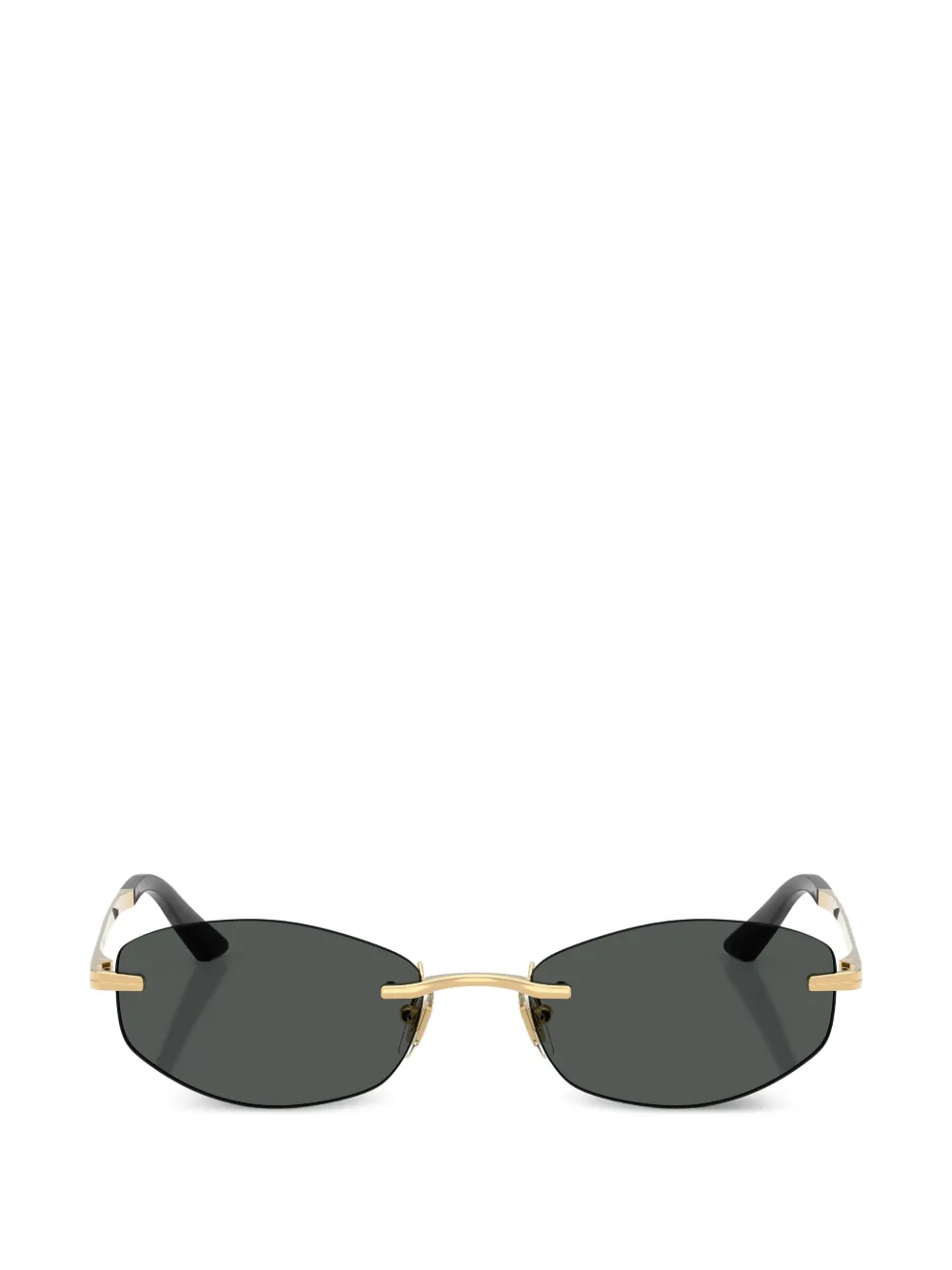 Versace Eyewear Zonnebril met ovalen montuur Goud