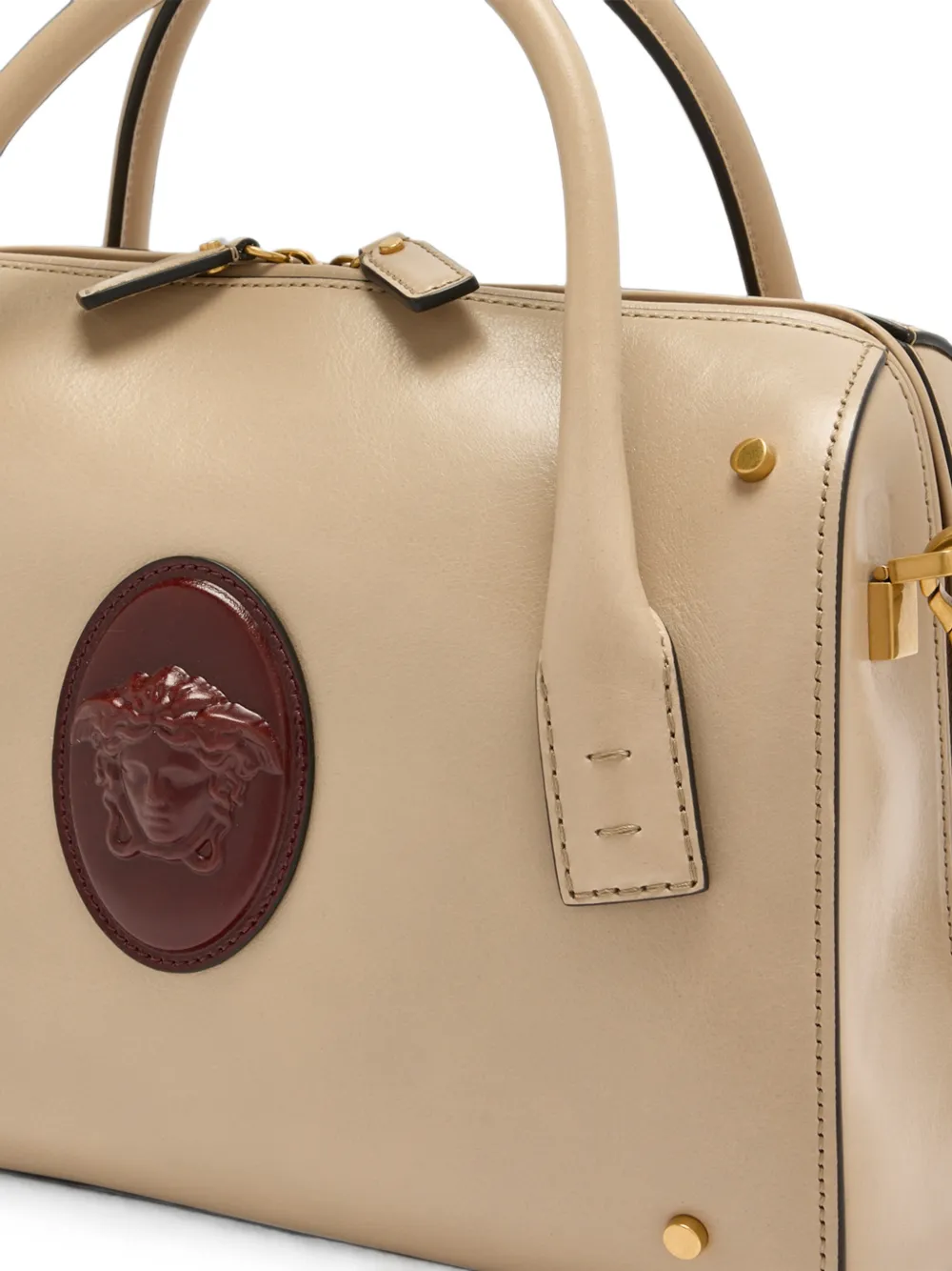 Versace Romy leren shopper Beige