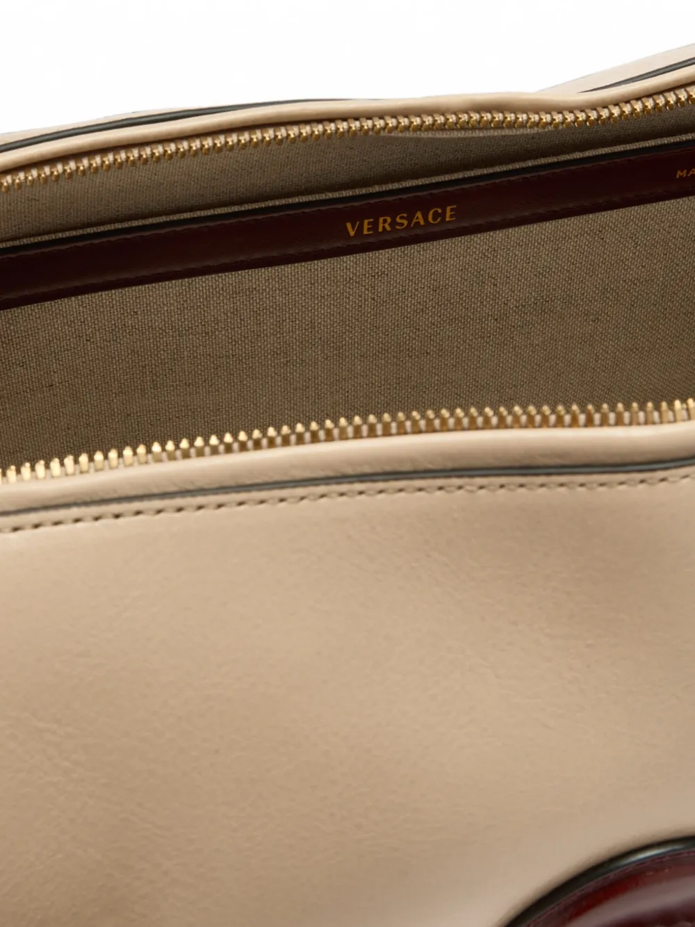 Versace Romy leren shopper Beige