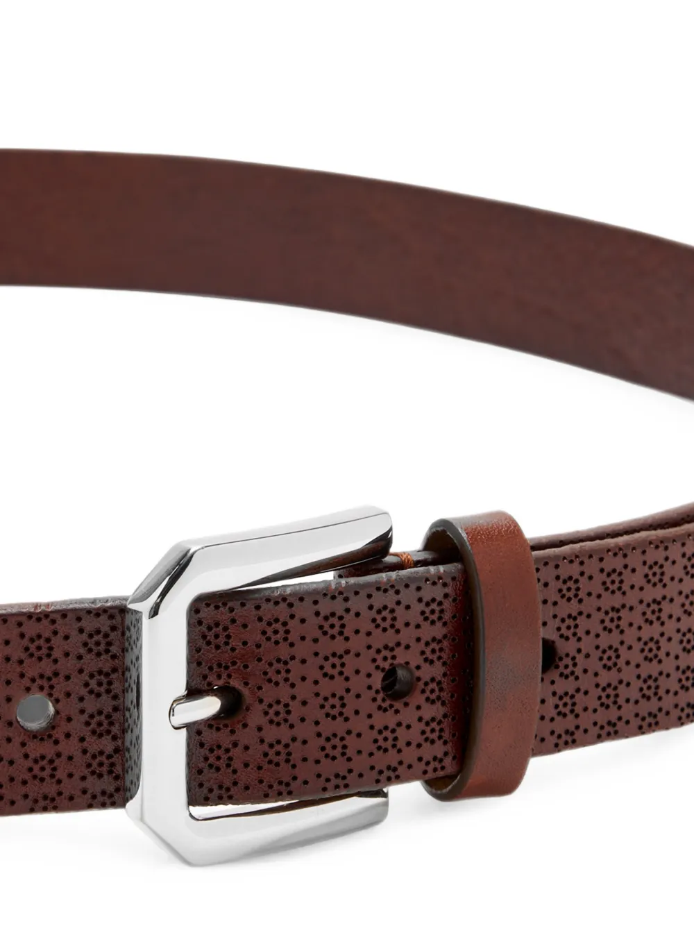 Brunello Cucinelli Geperforeerde leren riem Bruin