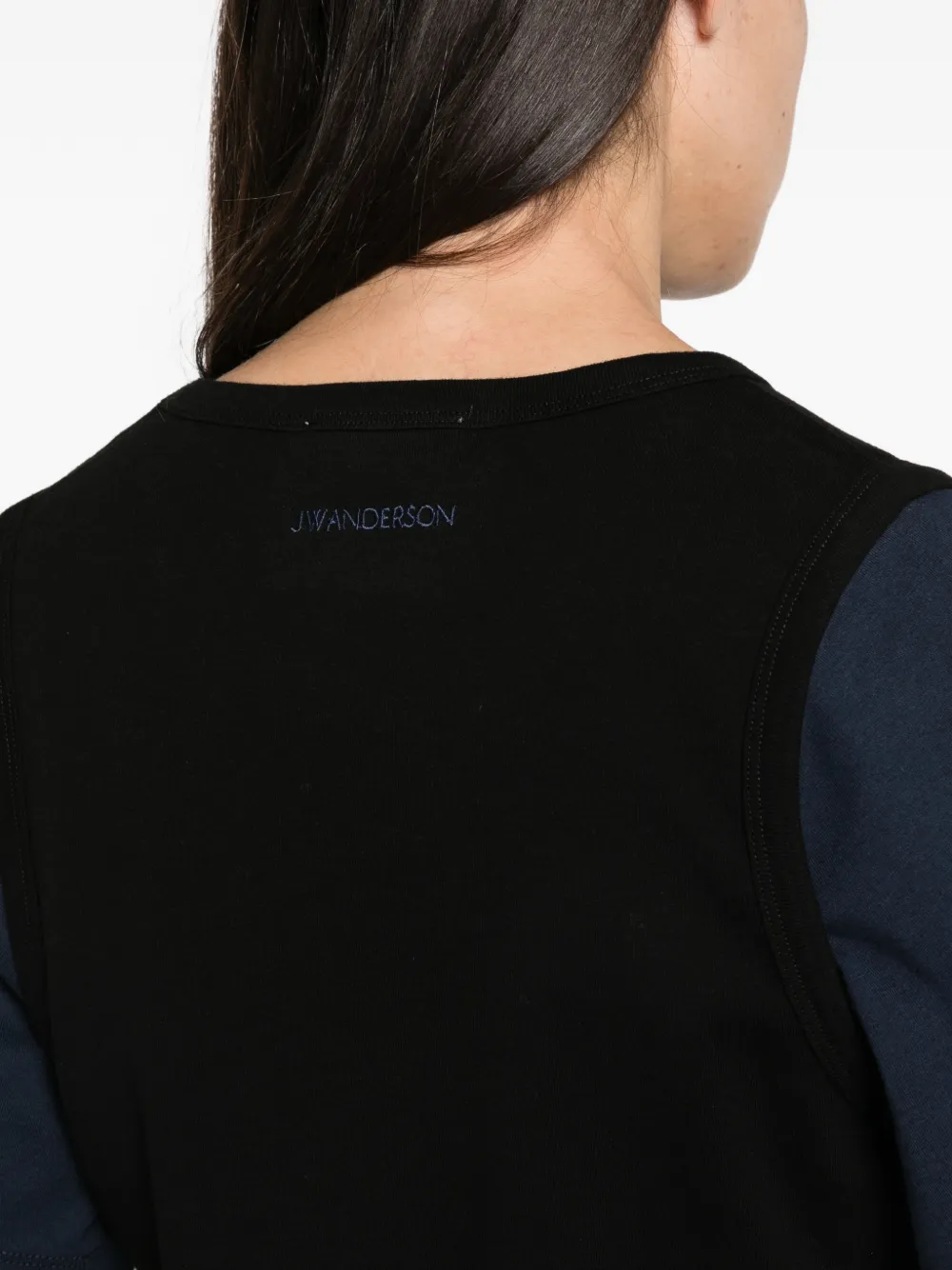 JW Anderson layered T-shirt Zwart