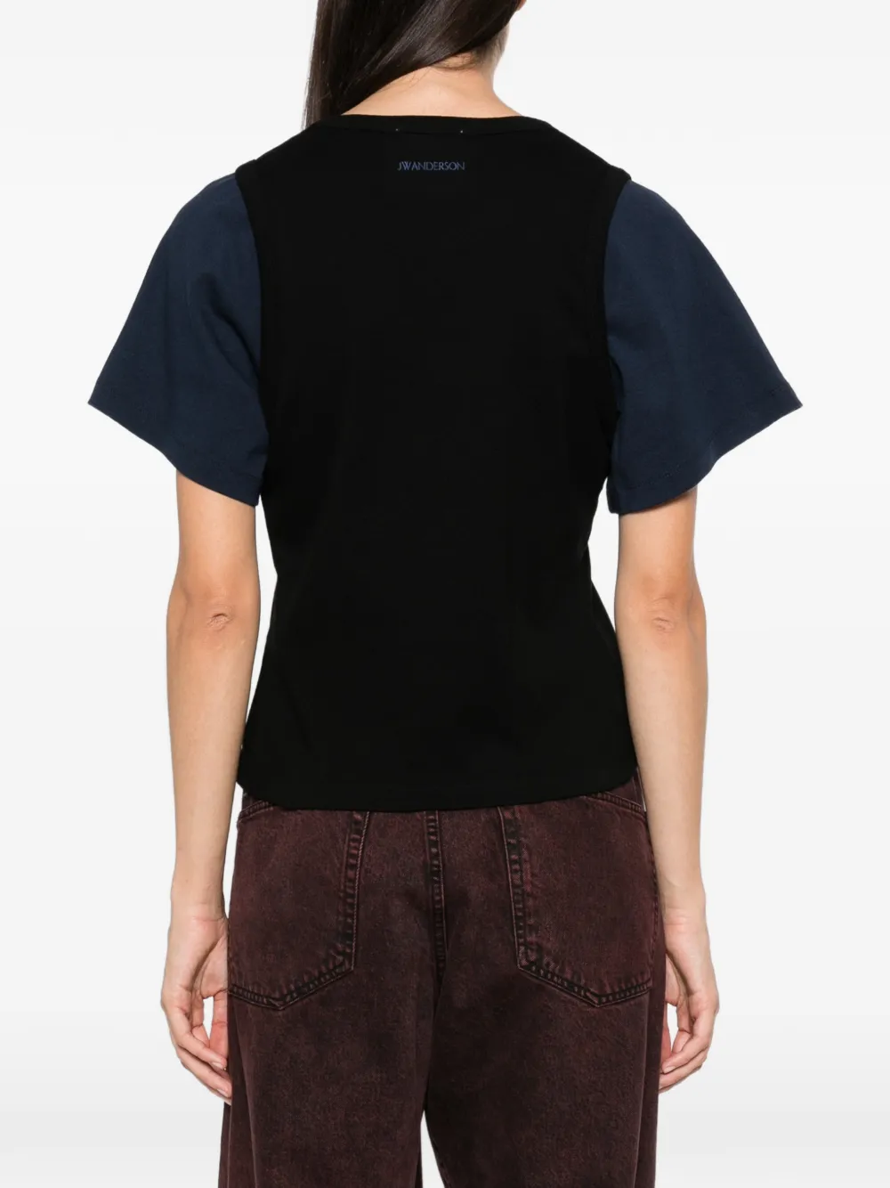 JW Anderson layered T-shirt Zwart