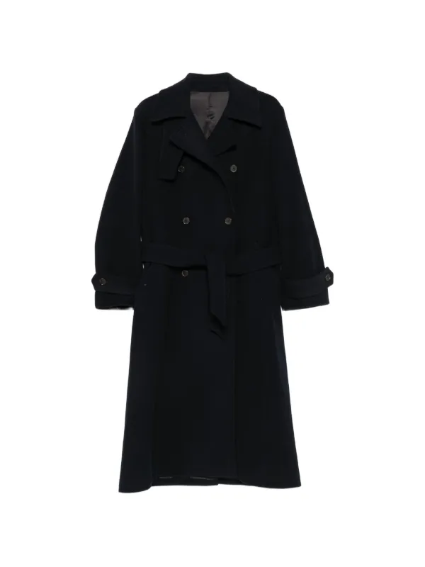 Paul Smith Double-breasted Belted Coat in Blue