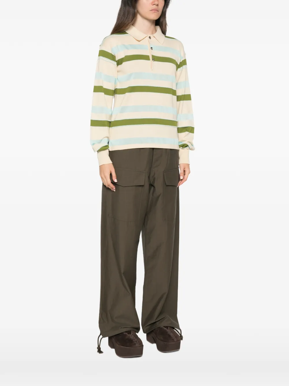 JW Anderson Gestreept poloshirt Beige