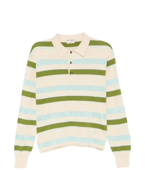 JW Anderson playera tipo polo manga larga con rayas estampadas
