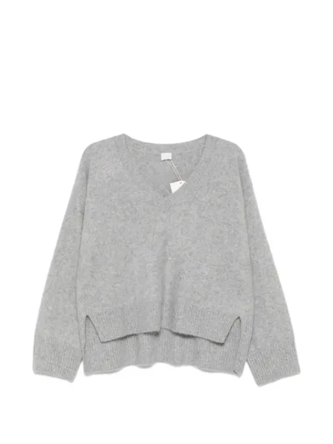 C.T.PLAGE V-neck side-slit sweater