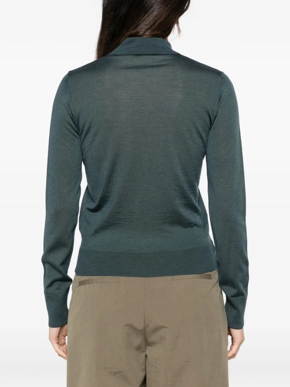 Lacoste Polotop met logopatch en knopen Groen