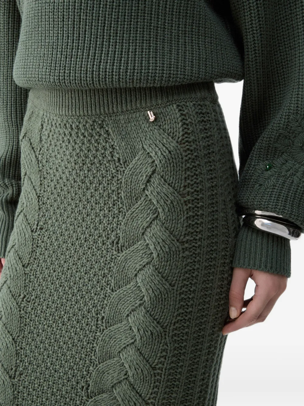 LIU JO knit midi skirt Groen