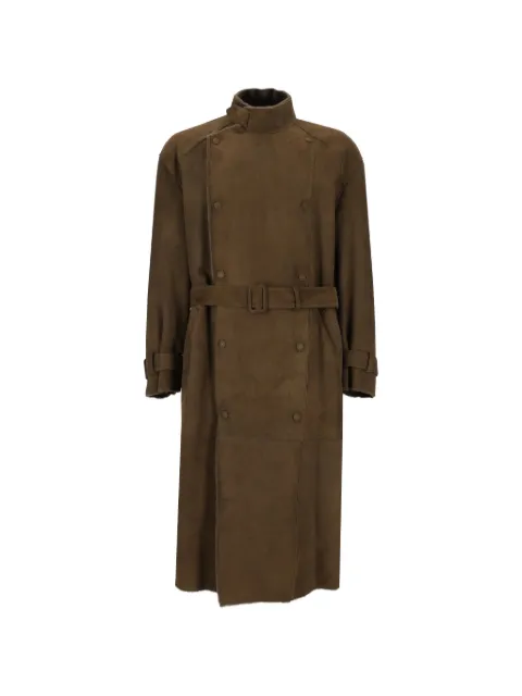 Giorgio Armani double-breasted shearling trench coat