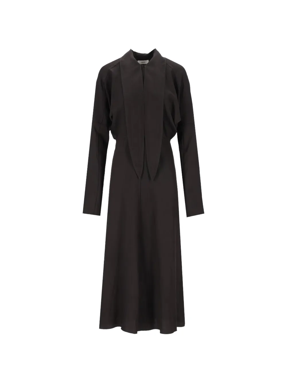 Mauro Grifoni shawl-lapel long-sleeve midi dress