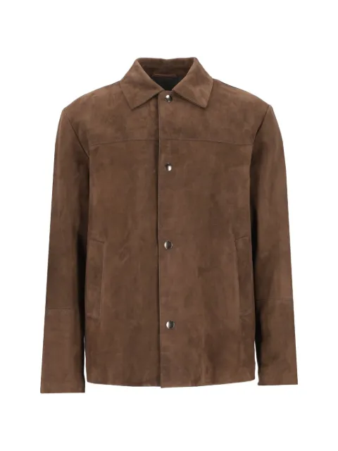 Mauro Grifoni suede button-fastening jacket