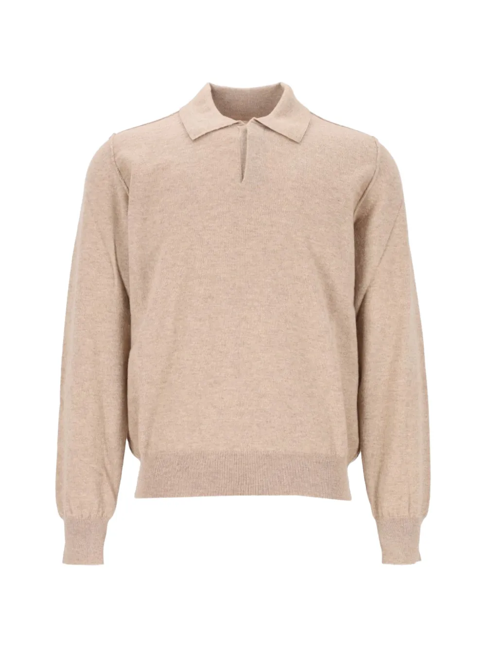 Mauro Grifoni polo-collar wool sweater - Tons neutres Mauro Grifoni polo-collar wool sweater - Tons neutres