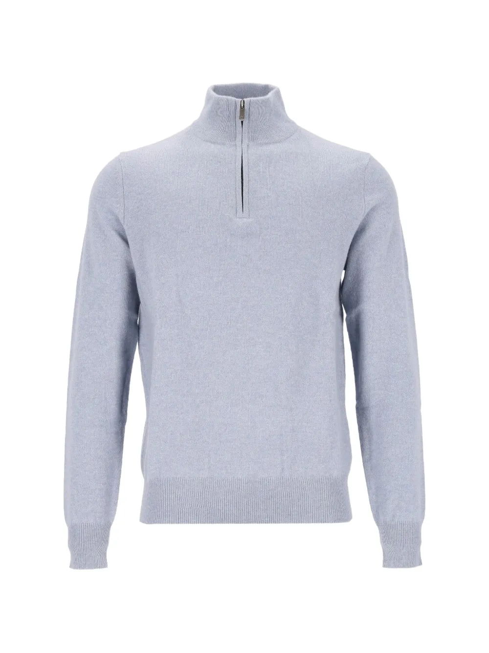 Bompard Côme Zip-neck Cashmere Sweater In Gray