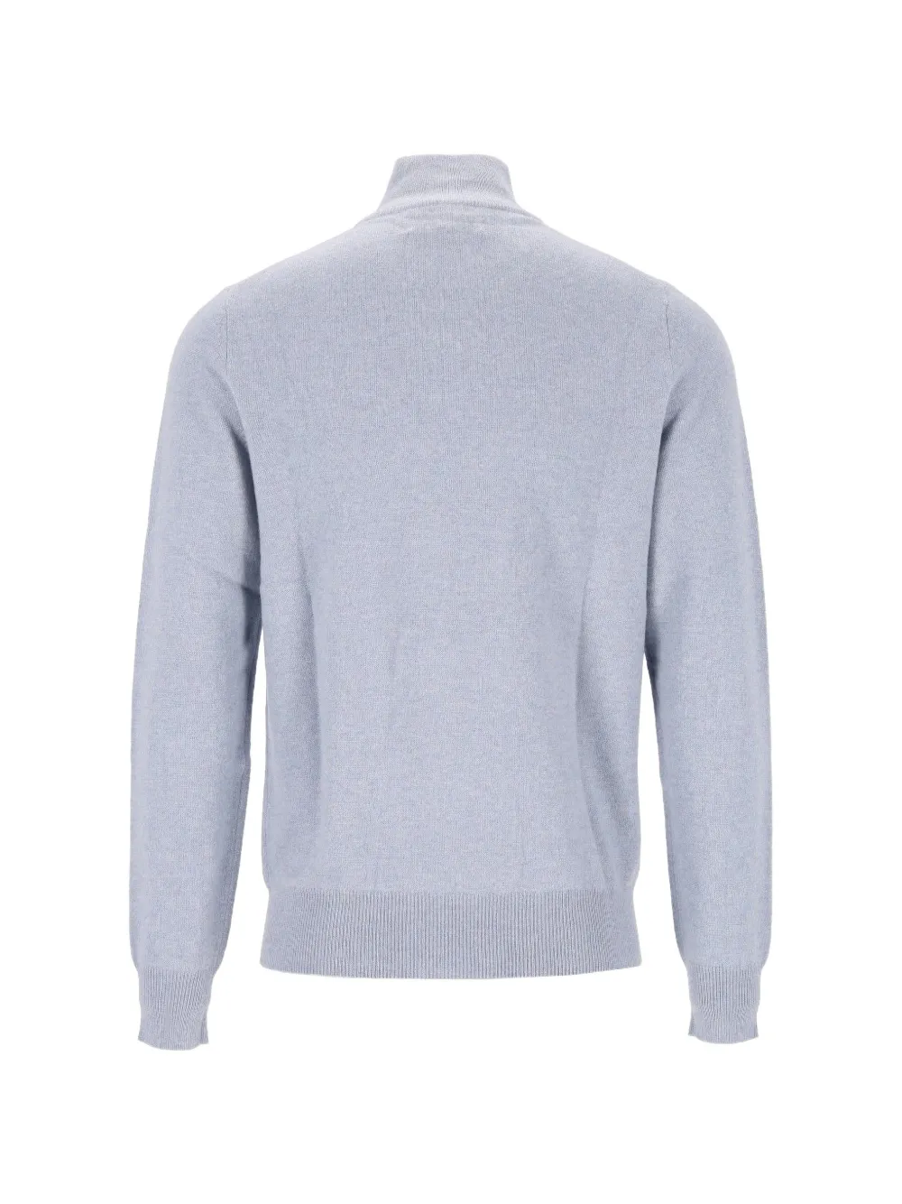 BOMPARD Côme kasjmier trui met ritskraag Blauw