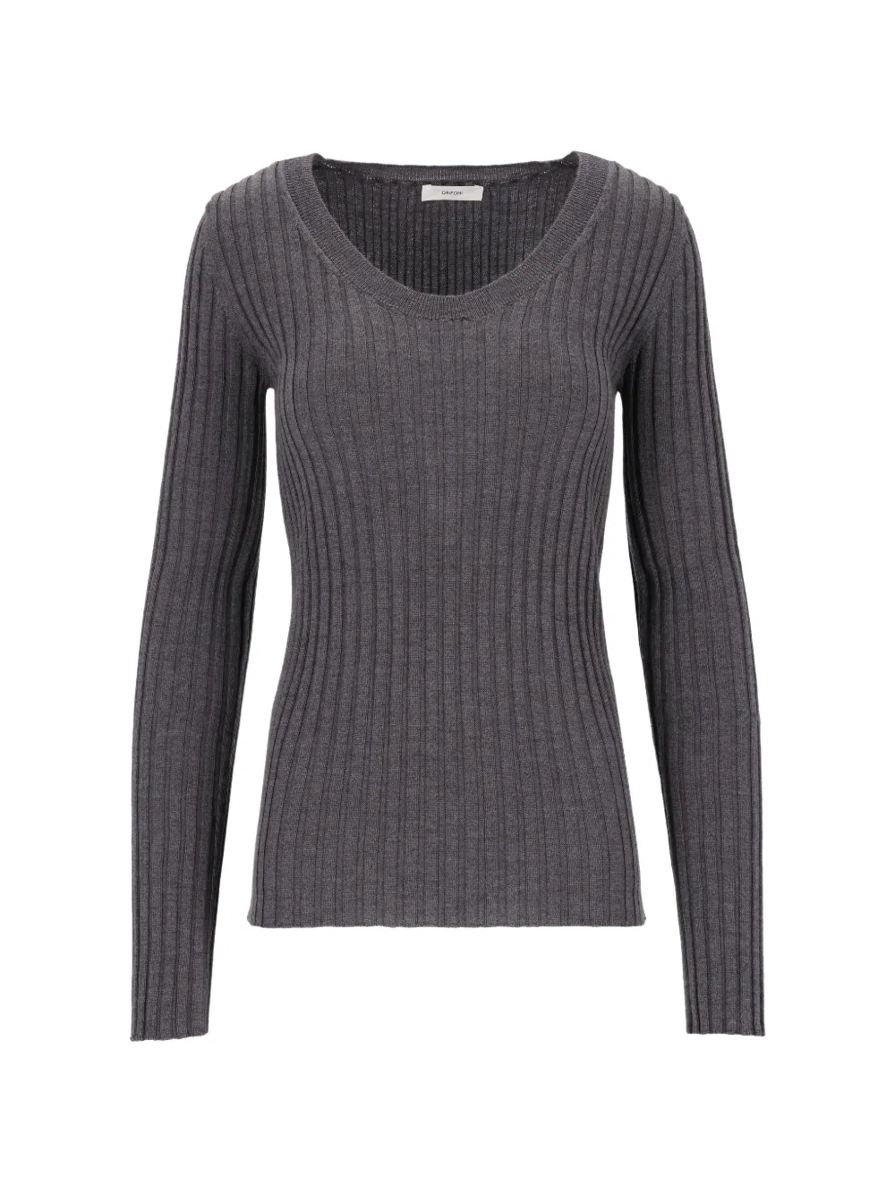 Mauro Grifoni ribbed-knit scoop-neck sweater