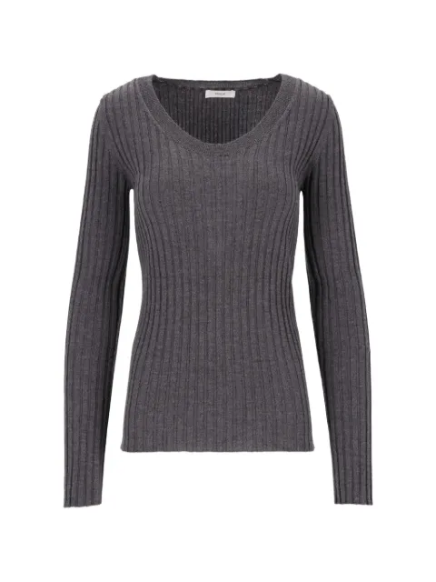 Mauro Grifoni ribbed-knit scoop-neck sweater
