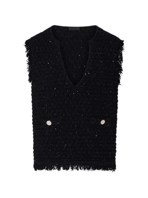 LIU JO fringed detail waistcoat