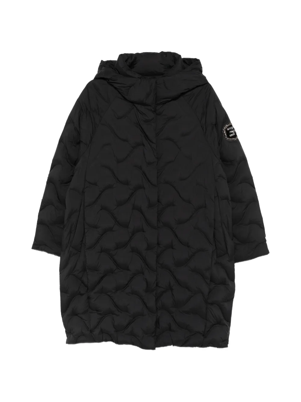ERMANNO FIRENZE quilted hooded jacket - Schwarz