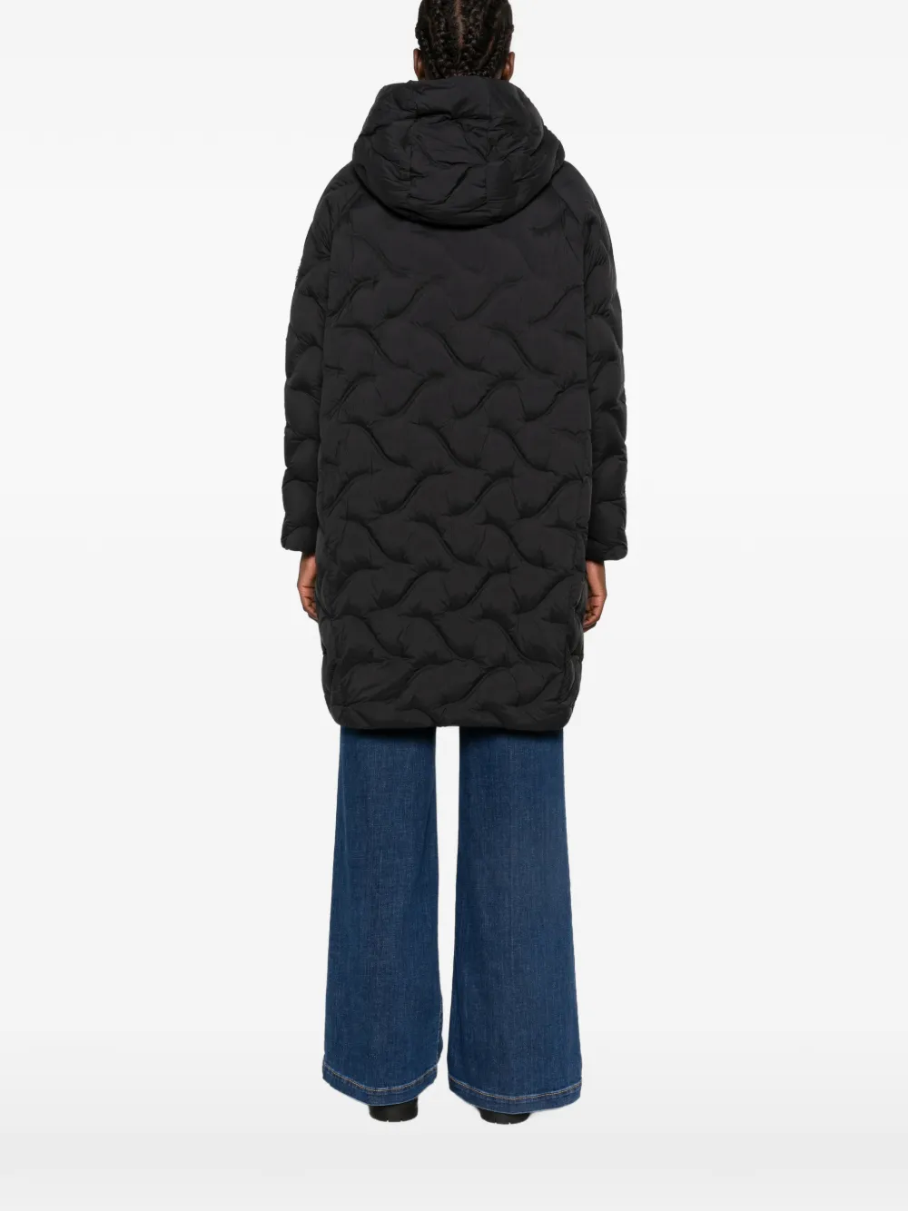 ERMANNO FIRENZE quilted hooded jacket Zwart