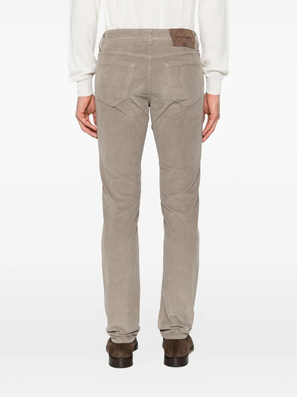 Jacob Cohën Bard ribfluwelen straight broek Beige
