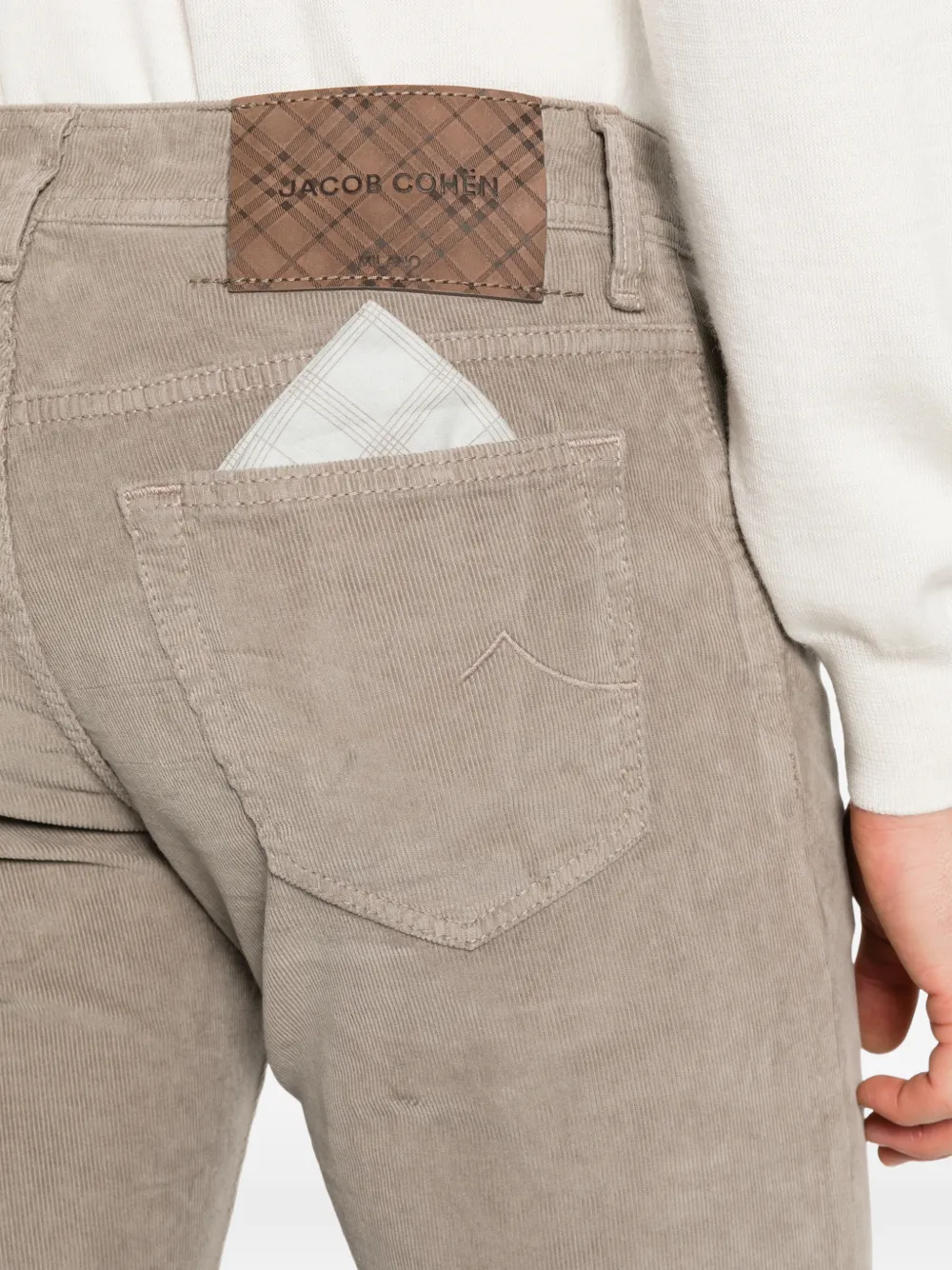 Jacob Cohën Bard ribfluwelen straight broek Beige