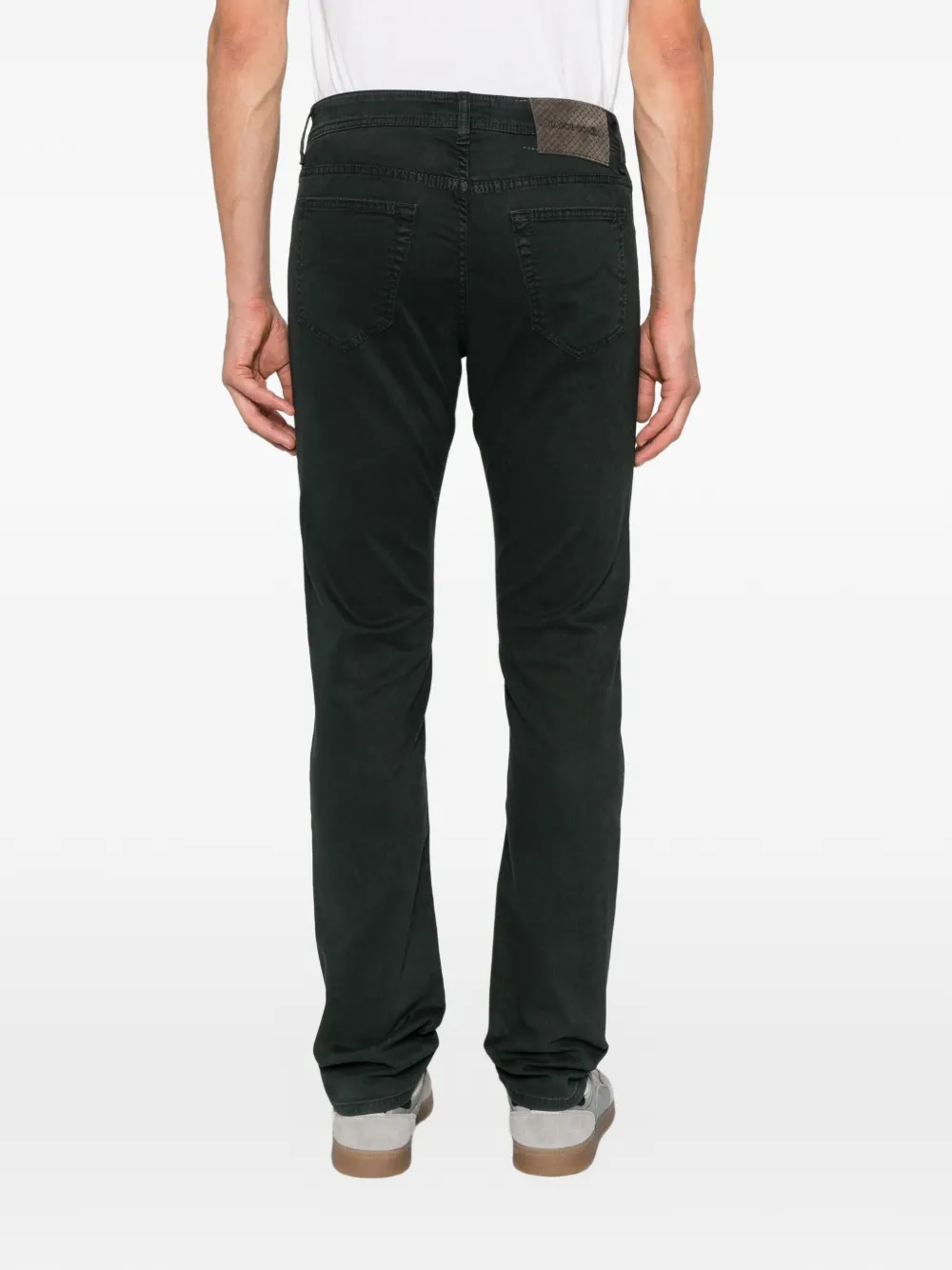 Jacob Cohën Straight broek met logopatch Groen