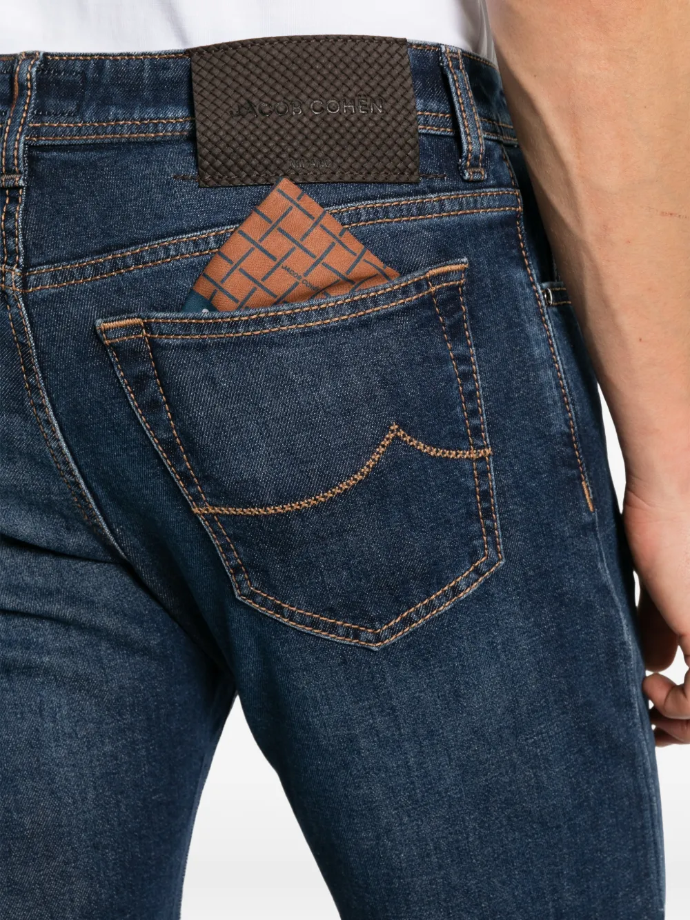 Jacob Cohën Bard slim-fit jeans met vervaagd effect Blauw