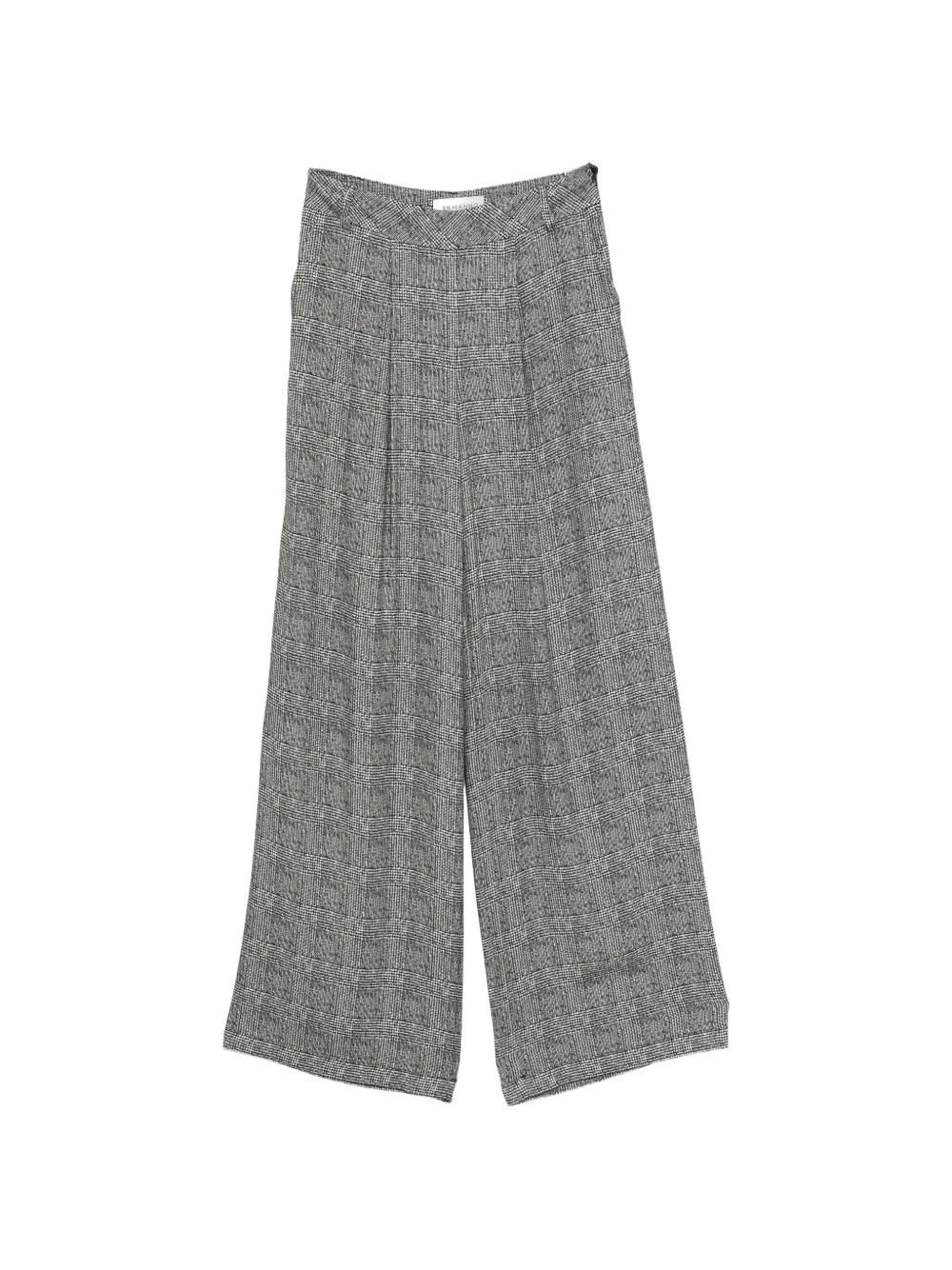 ERMANNO FIRENZE Prince of Wales check palazzo pants Grijs