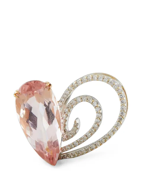 LB Exclusive kunzite and diamond heart pendant