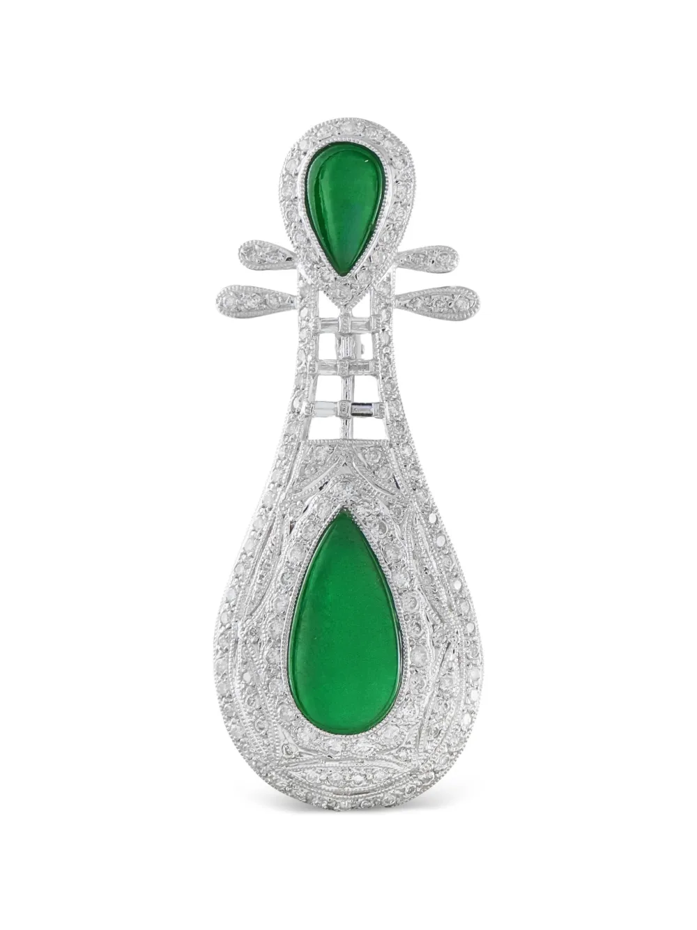 LB Exclusive jade and diamond brooch - Argento