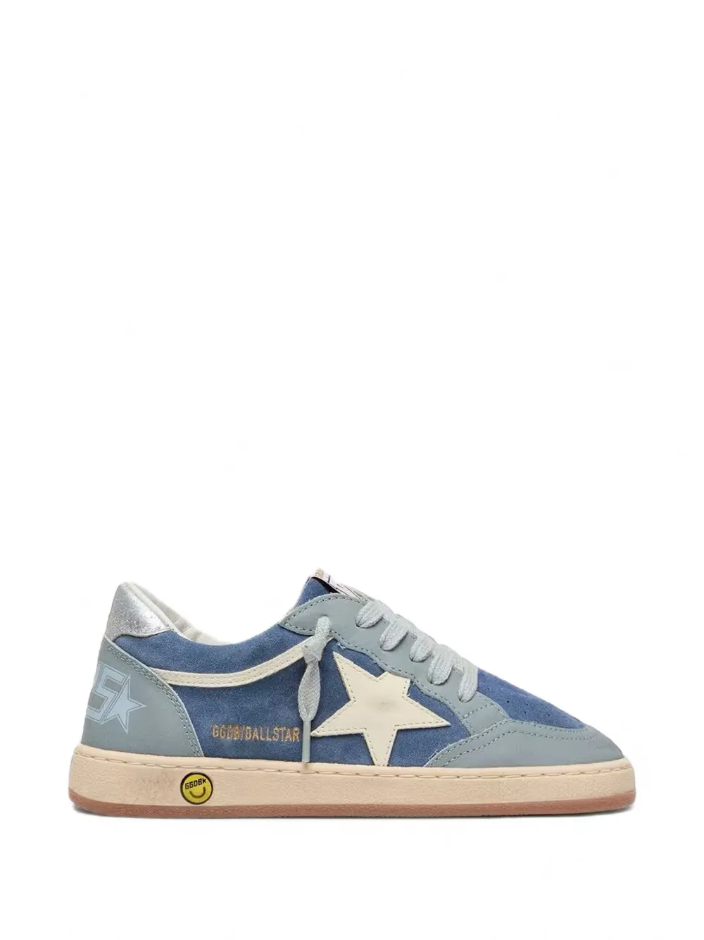 Golden Goose Kids Young Ball Star suede-panel star-patch sneakers Blauw