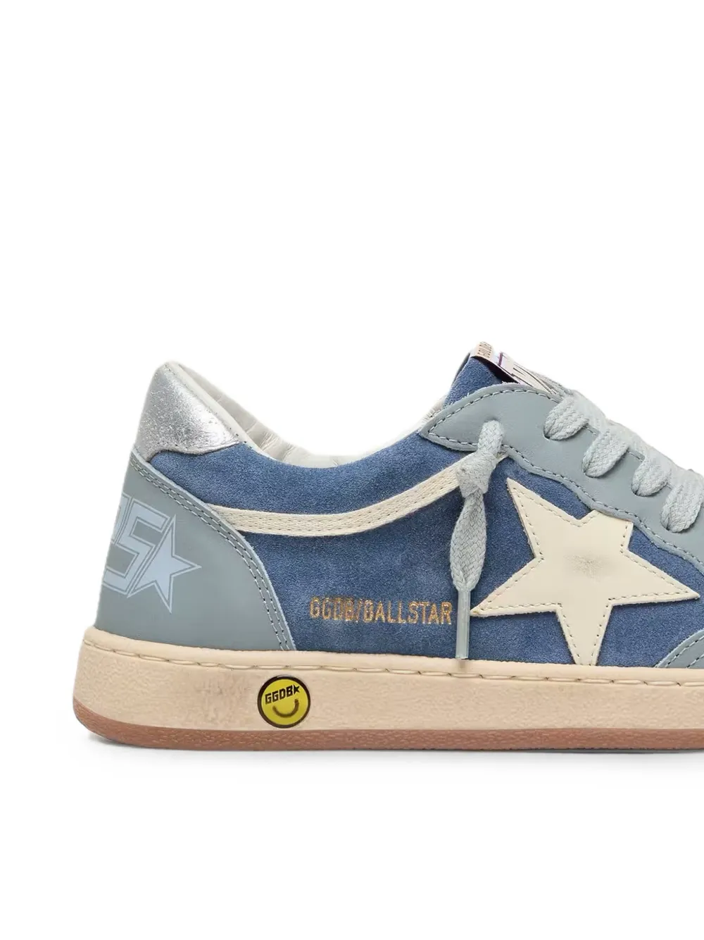 Golden Goose Kids Young Ball Star suede-panel star-patch sneakers Blauw