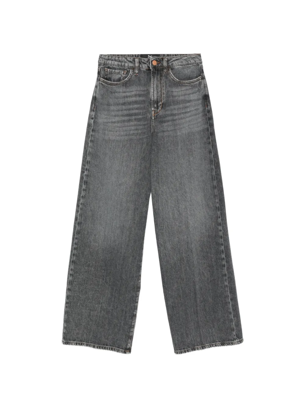 3x1 washed wide-leg jeans - Grigio