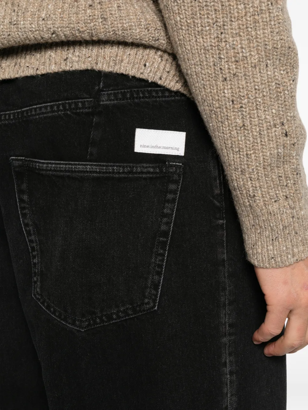 Nine In The Morning Albert ruimvallende jeans Zwart