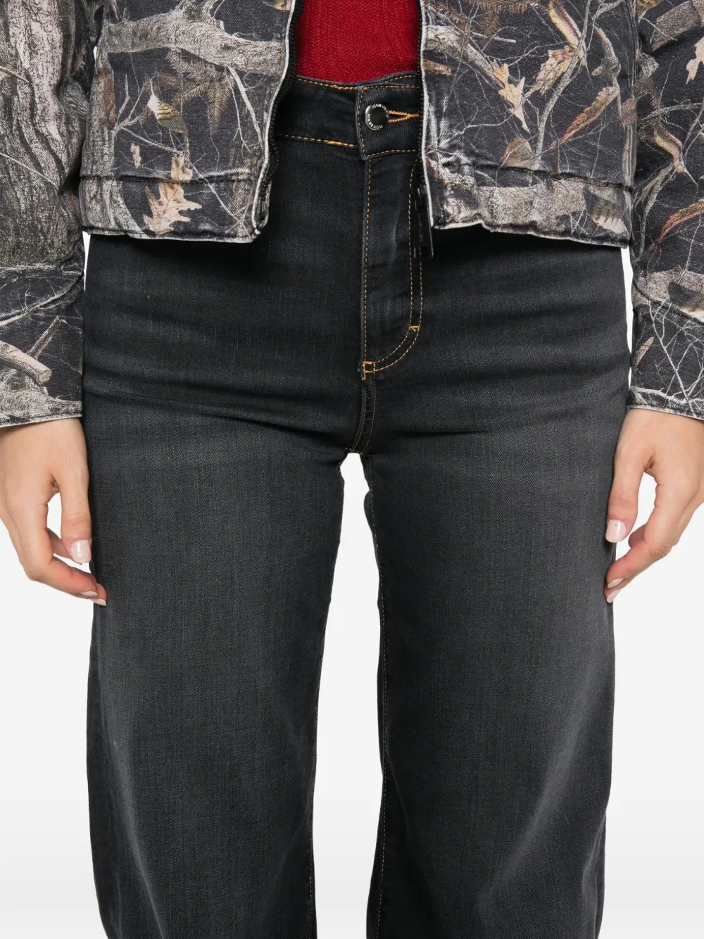ICON DENIM Joia straight jeans met vervaagd effect Grijs