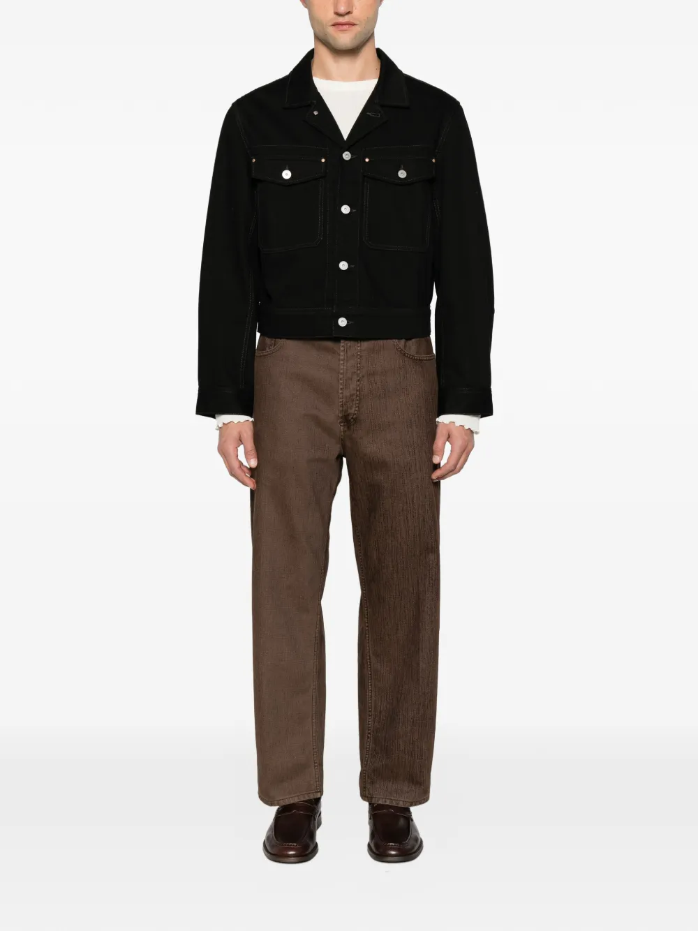Nine In The Morning Albert ruimvallende jeans Bruin