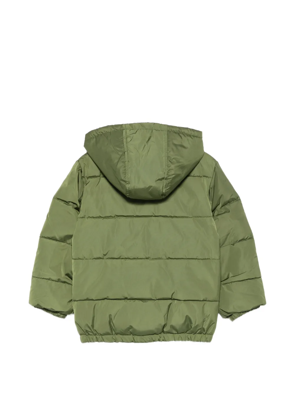 TRUSSARDI JUNIOR quilted hooded jacket Groen