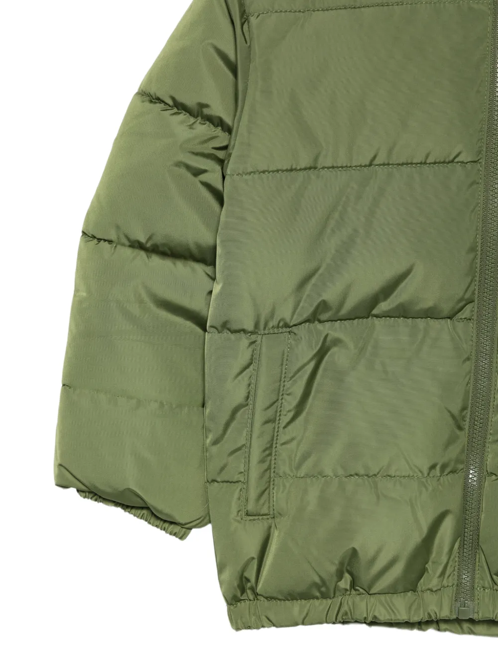 TRUSSARDI JUNIOR quilted hooded jacket Groen