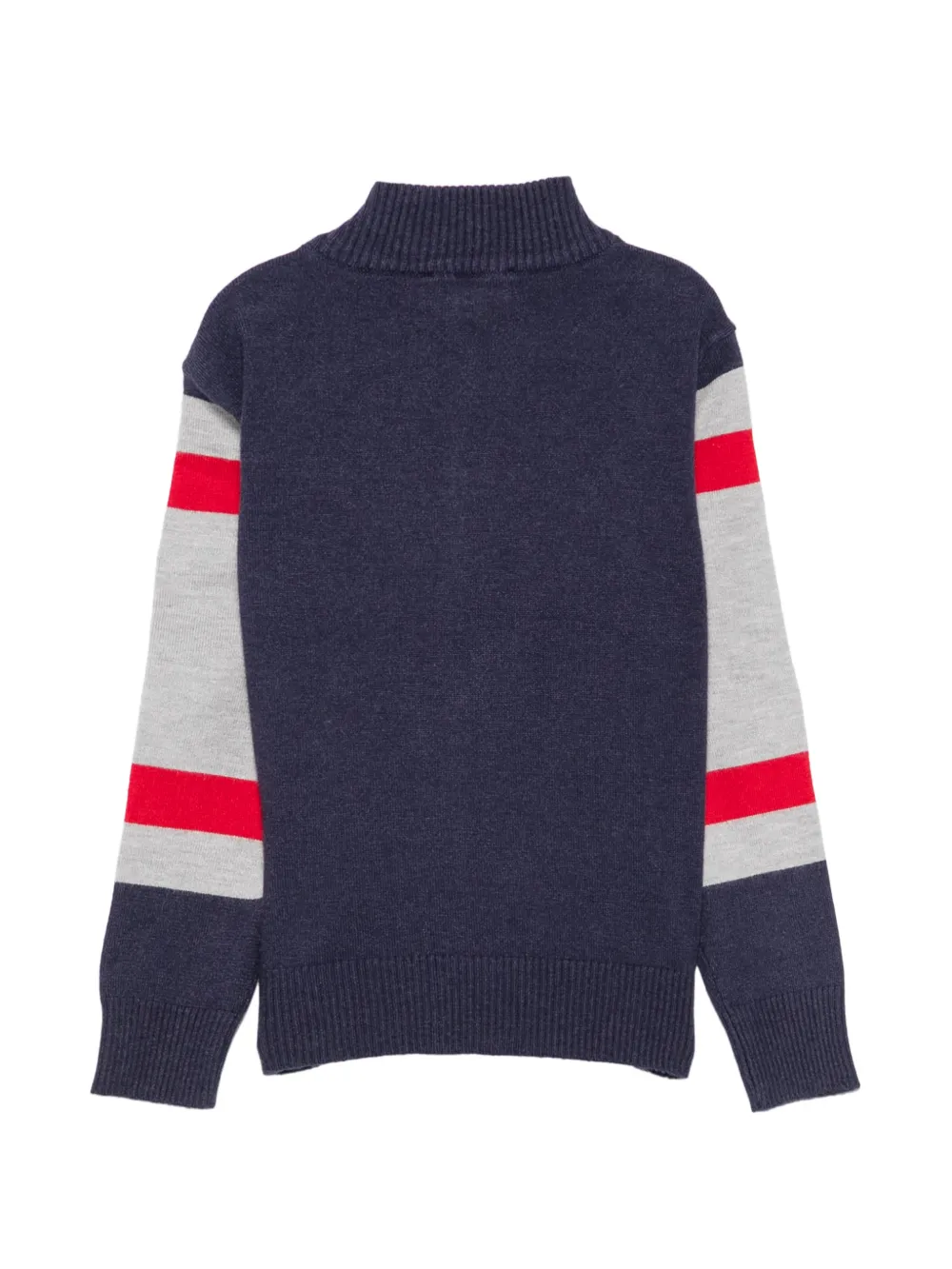 TRUSSARDI JUNIOR striped zip-up cardigan Grijs