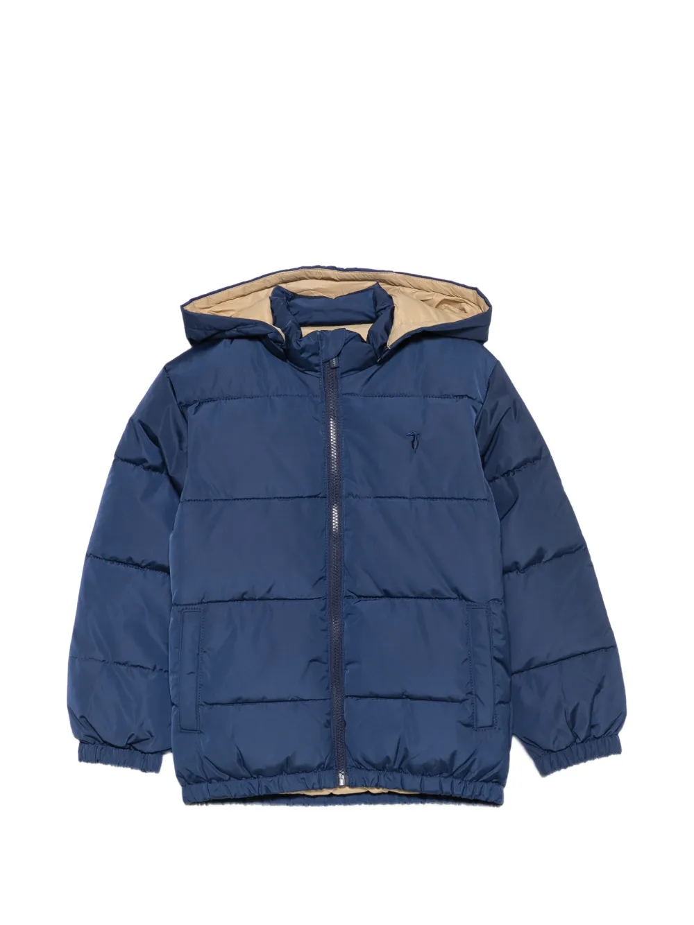 TRUSSARDI JUNIOR quilted hooded jacket - Blu