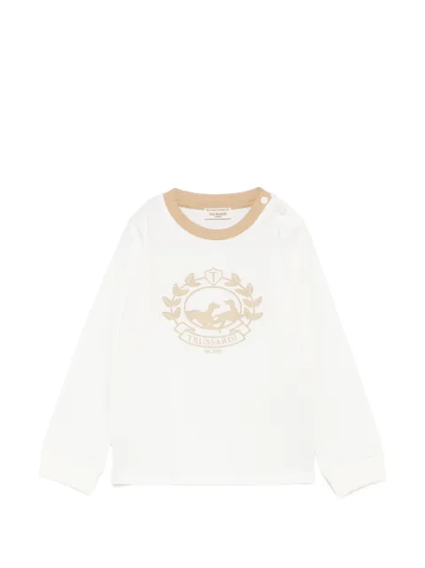 TRUSSARDI JUNIOR logo-print long-sleeve T-shirt