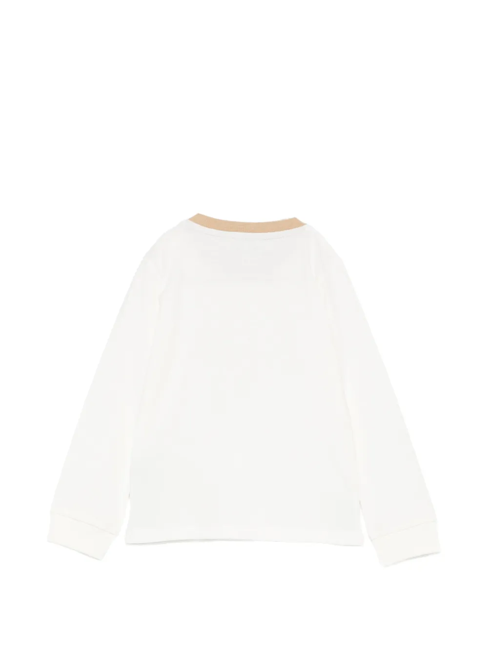 TRUSSARDI JUNIOR T-shirt met lange mouwen en logo-print Beige