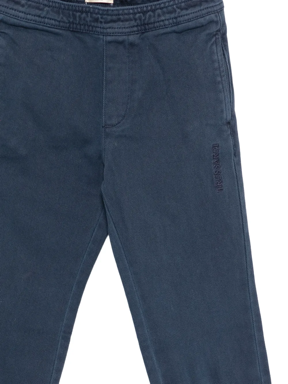 TRUSSARDI JUNIOR Broek met elastische tailleband en geborduurd logo Blauw
