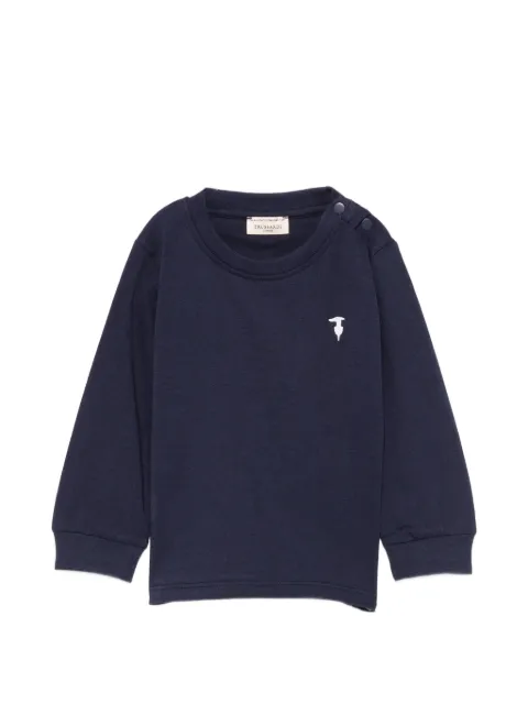 TRUSSARDI JUNIOR logo-embroidered long-sleeve T-shirt