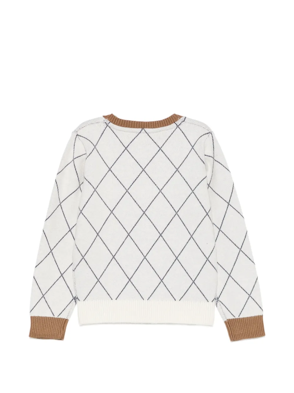 TRUSSARDI JUNIOR Vest met argyle patroon Beige