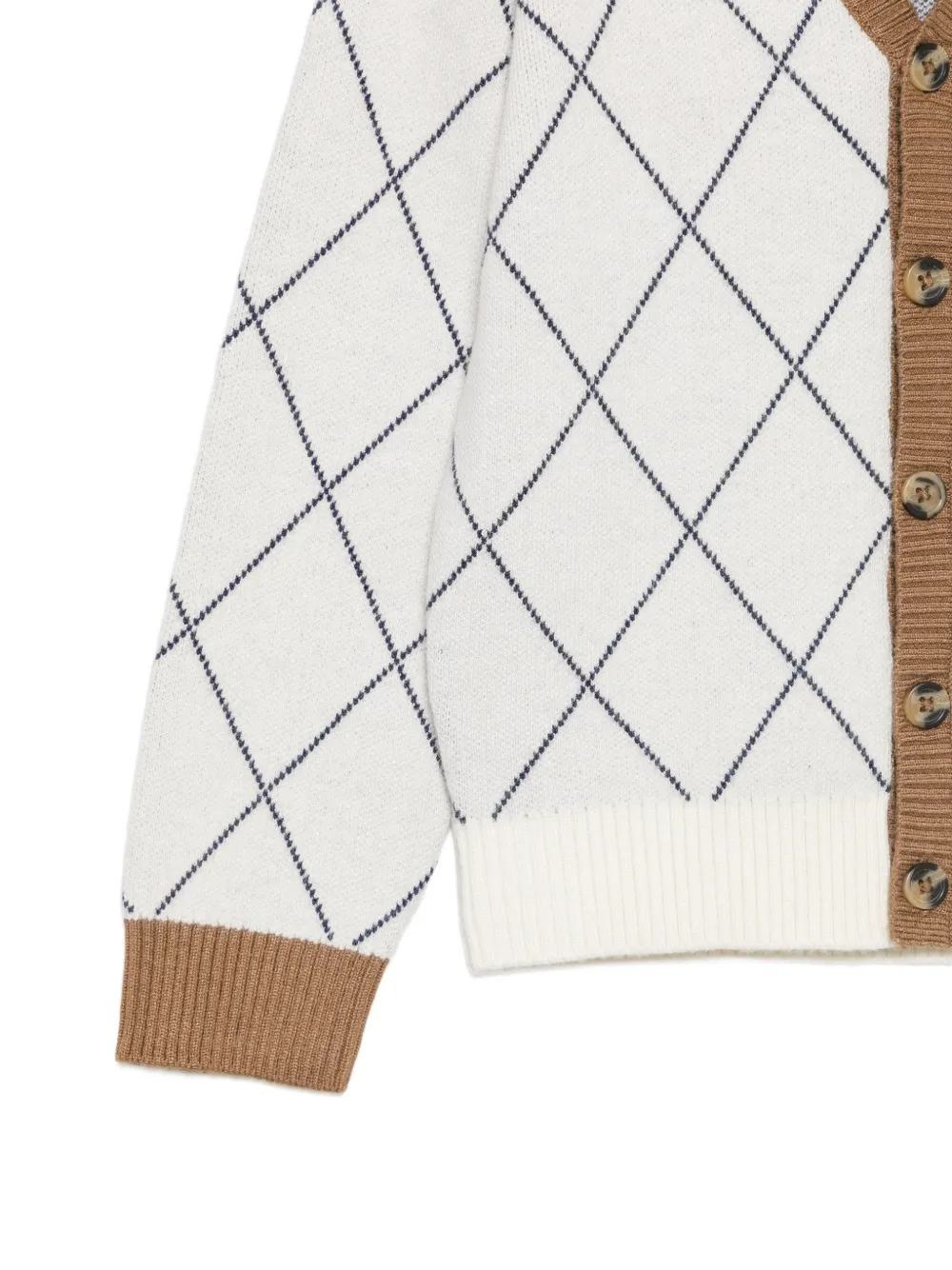 TRUSSARDI JUNIOR Vest met argyle patroon Beige