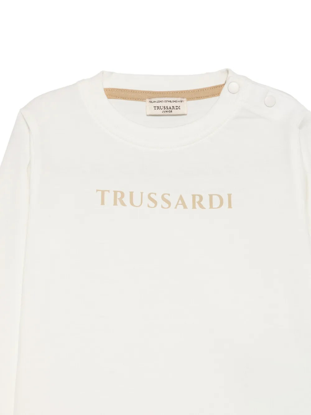 TRUSSARDI JUNIOR T-shirt met logodetail Wit